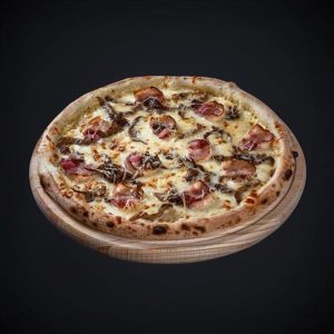 Пицца бекон и вешенки