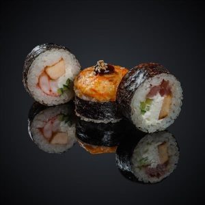 С тунцом и креветкой